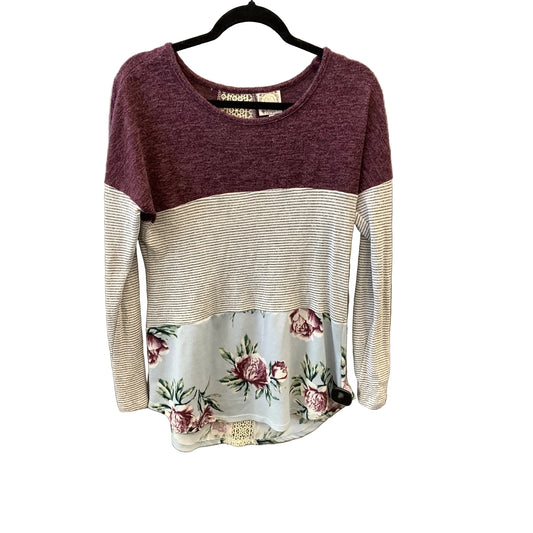 Top Long Sleeve By Tru Self In Multi-colored, Size: L