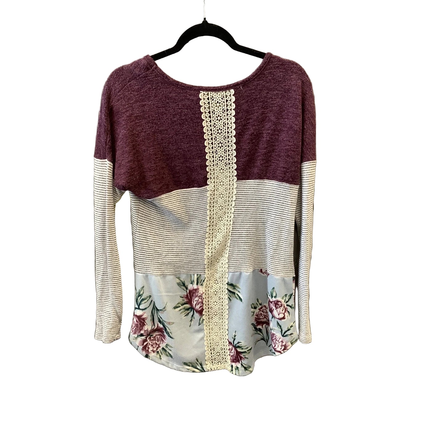 Top Long Sleeve By Tru Self In Multi-colored, Size: L