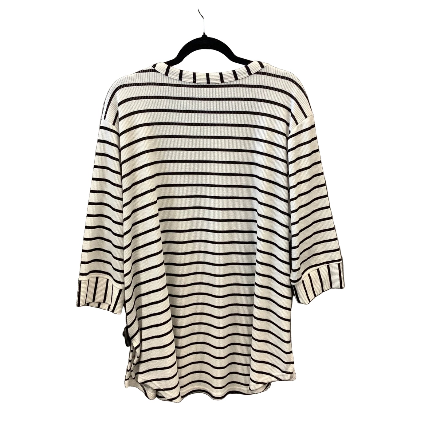 Top Long Sleeve By Jane And Delancey In Black & White, Size: 2x