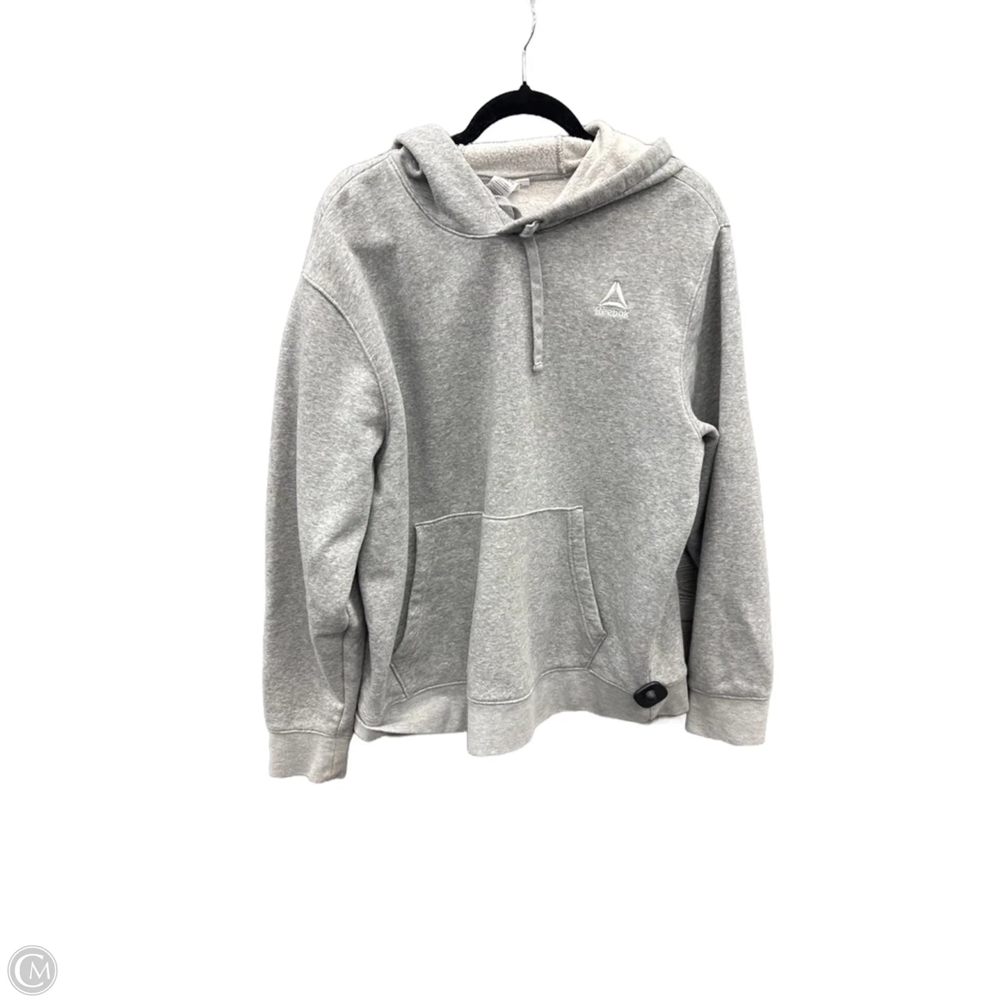 Sweatshirt Hoodie By Reebok In Grey, Size: Xl