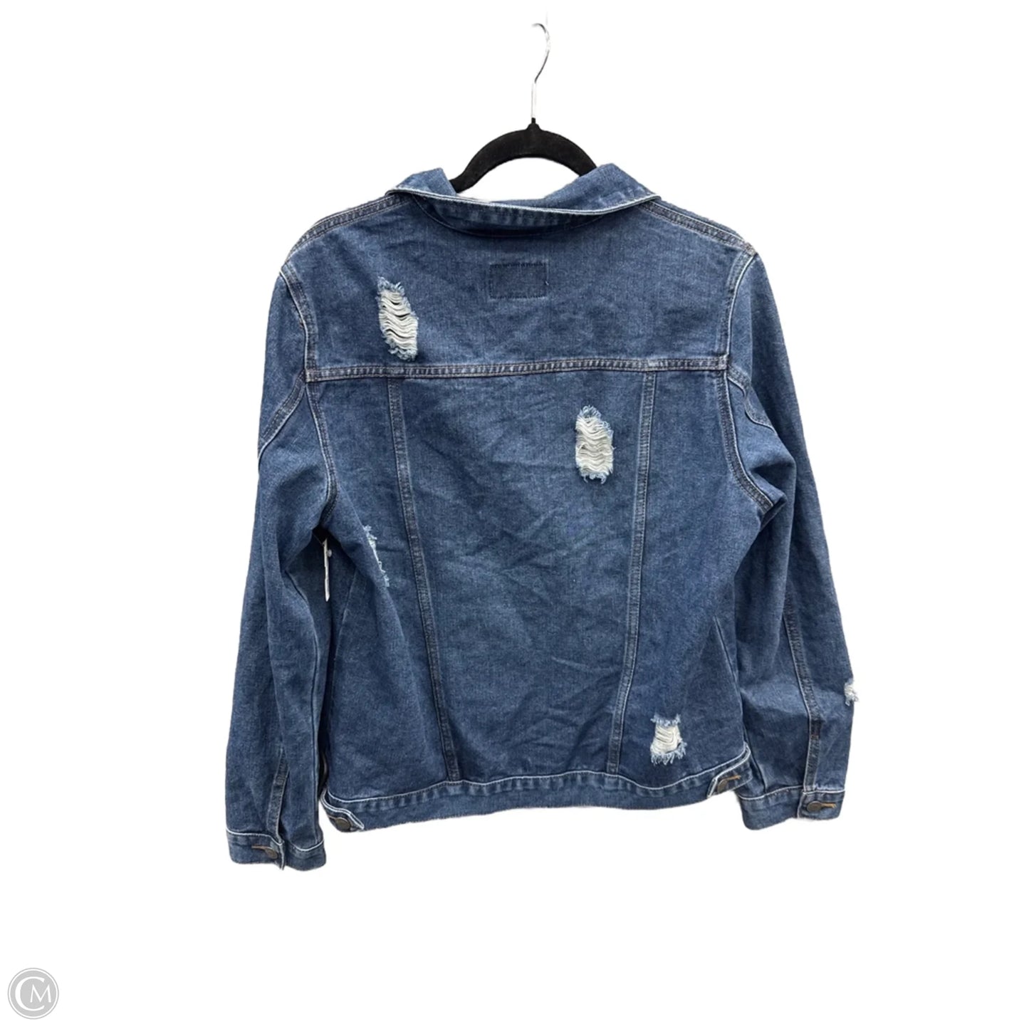 Jacket Denim By Clothes Mentor In Blue Denim, Size: Xl