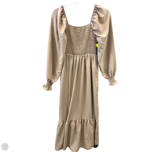 Dress Casual Maxi By Shein In Beige, Size: M
