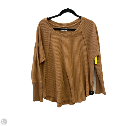 Top Long Sleeve By Maurices In Brown, Size: L