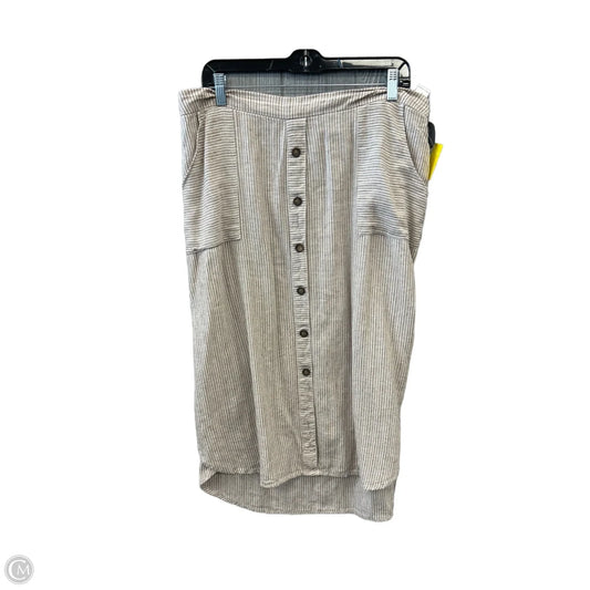 Skirt Midi By Clothes Mentor In Brown, Size: L