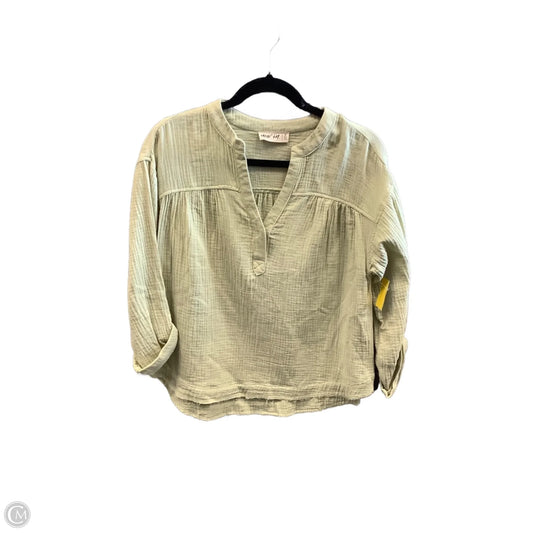 Top Long Sleeve By New In In Green, Size: M