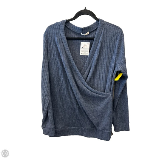 Top Long Sleeve By Reborn J In Blue, Size: Xl