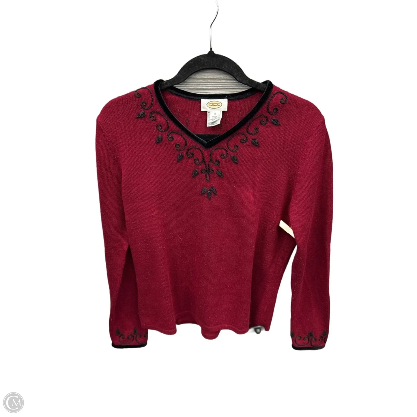 Top Long Sleeve By Talbots In Red, Size: M