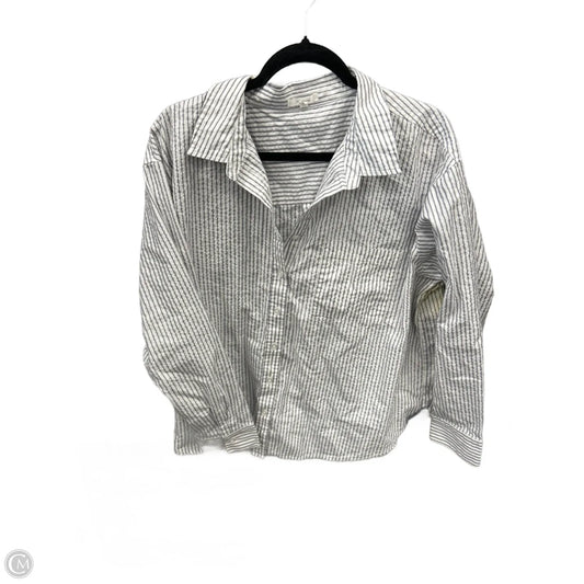Top Long Sleeve By Maurices In Grey & White, Size: Xl