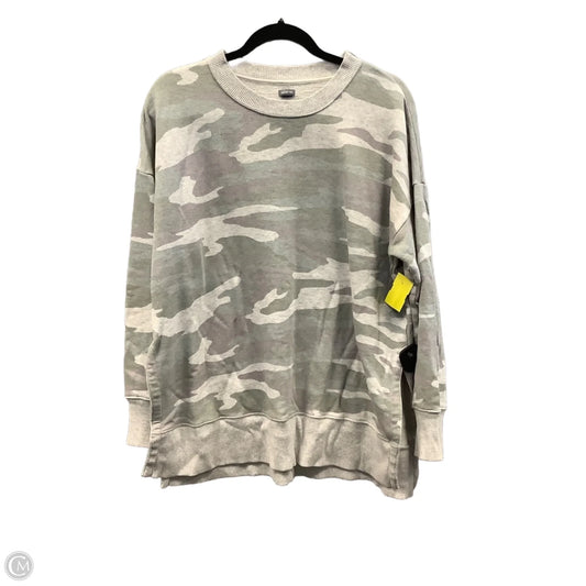 Sweatshirt Crewneck By Aerie In Camouflage Print, Size: M