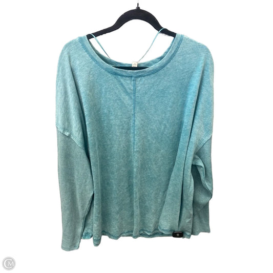 Top Long Sleeve By Terra & Sky In Blue, Size: 3x