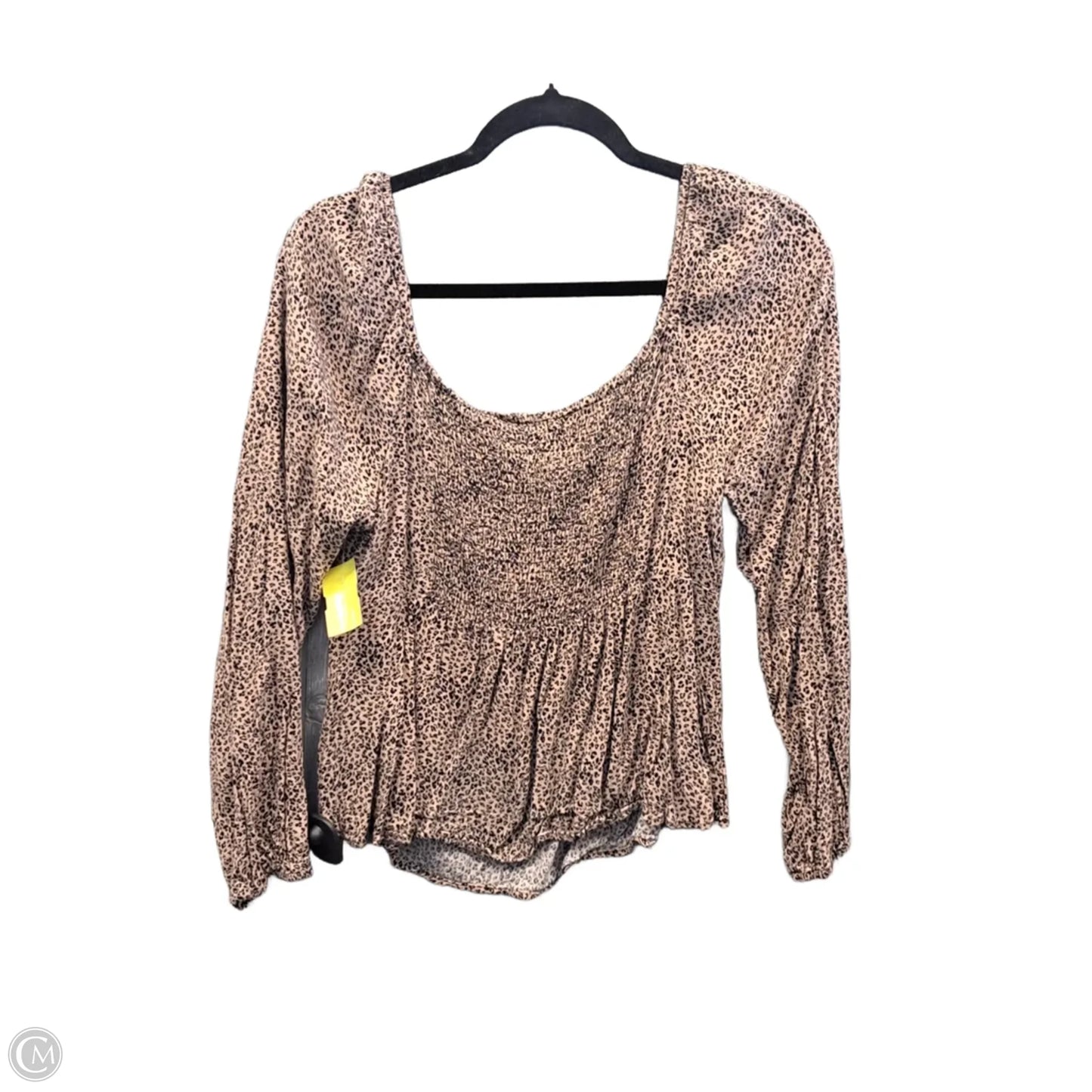 Top Long Sleeve By Urban Romantics In Animal Print, Size: L