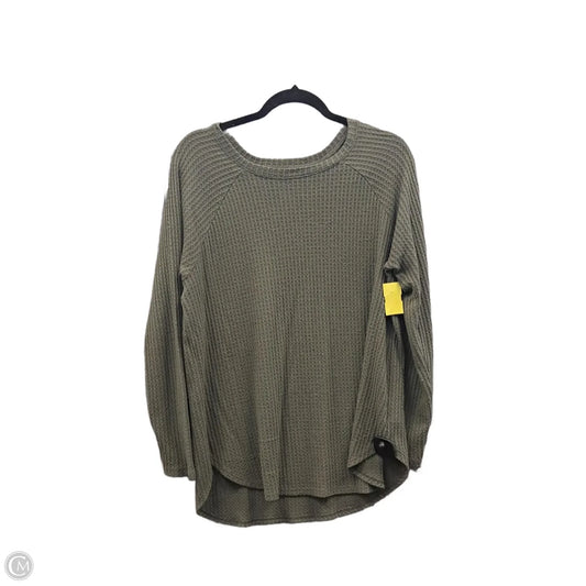 Top Long Sleeve By American Eagle In Green, Size: M