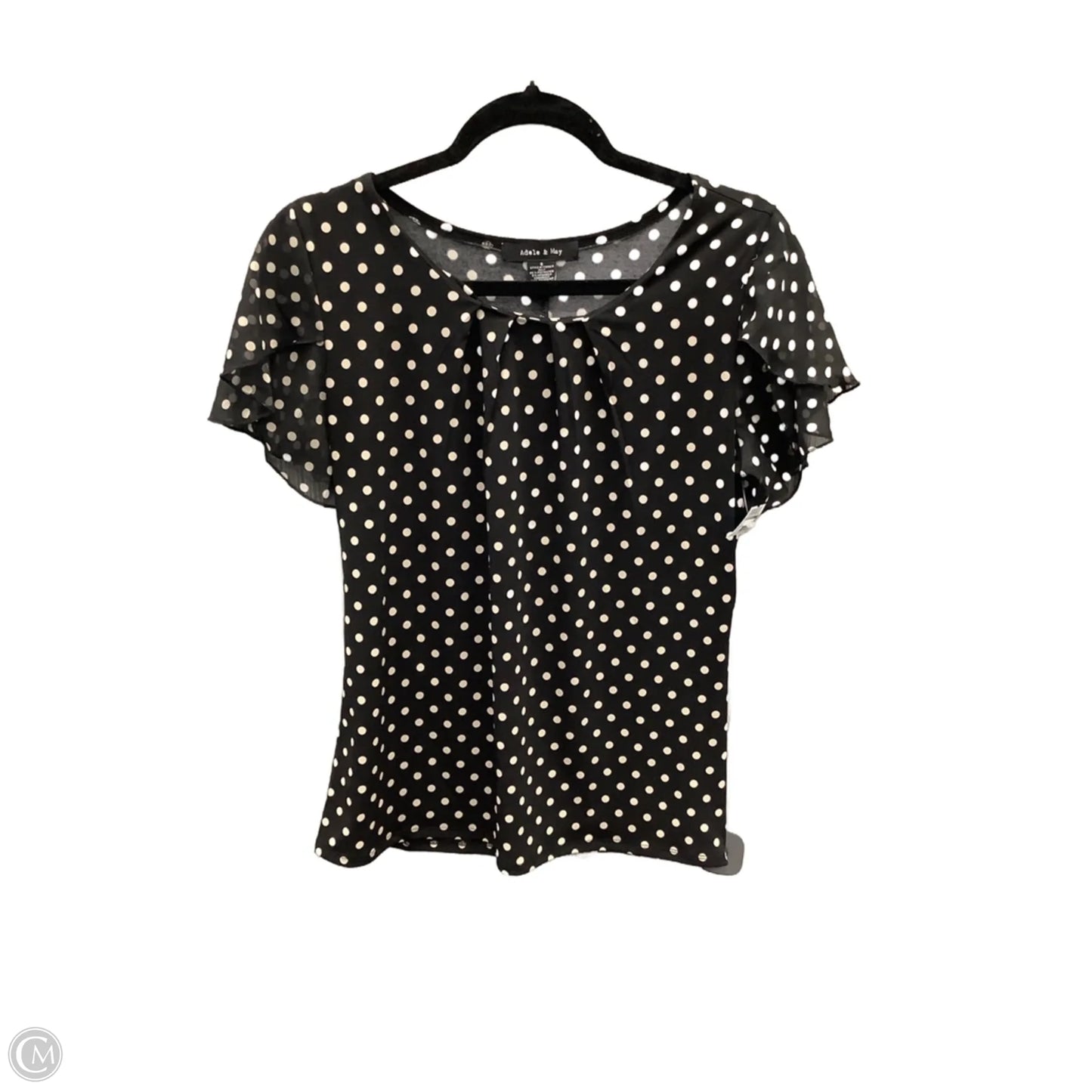 Top Short Sleeve By Clothes Mentor In Black, Size: S