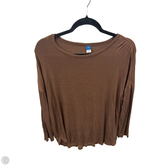 Top Long Sleeve Basic By Old Navy In Brown, Size: L