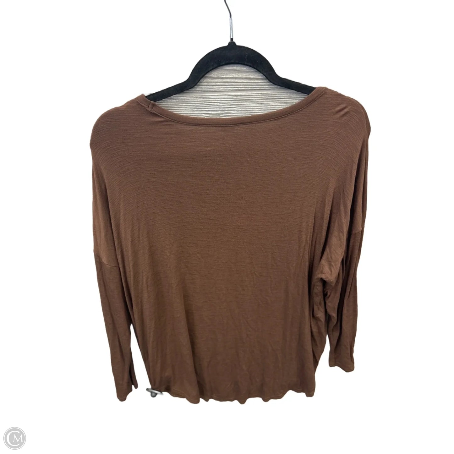 Top Long Sleeve Basic By Old Navy In Brown, Size: L