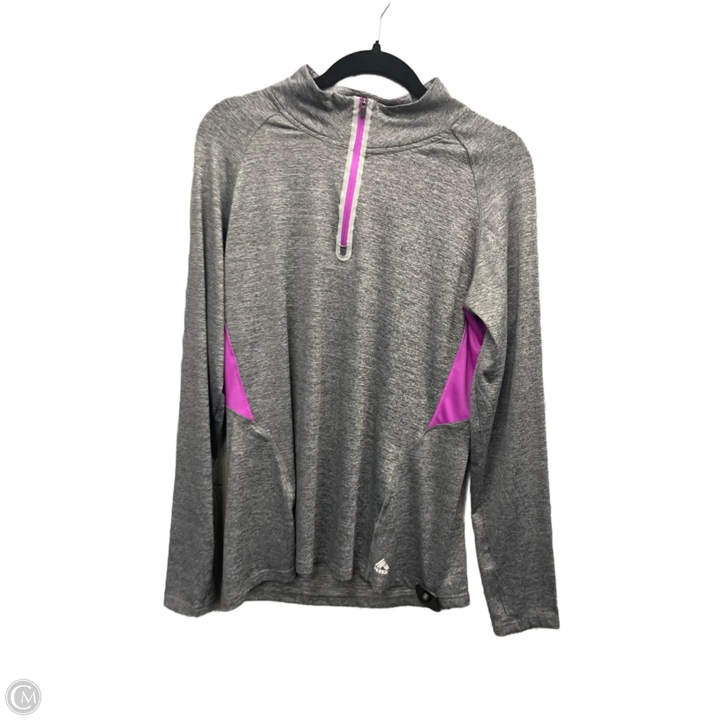 Athletic Top Long Sleeve Collar By Rbx In Grey, Size: Xl