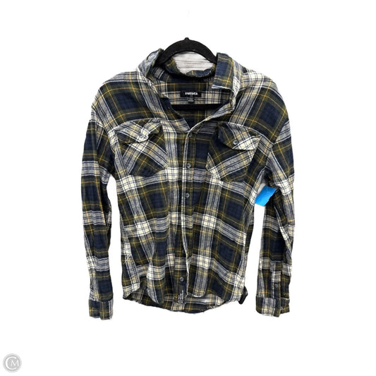 Top Long Sleeve By Clothes Mentor In Plaid Pattern, Size: S