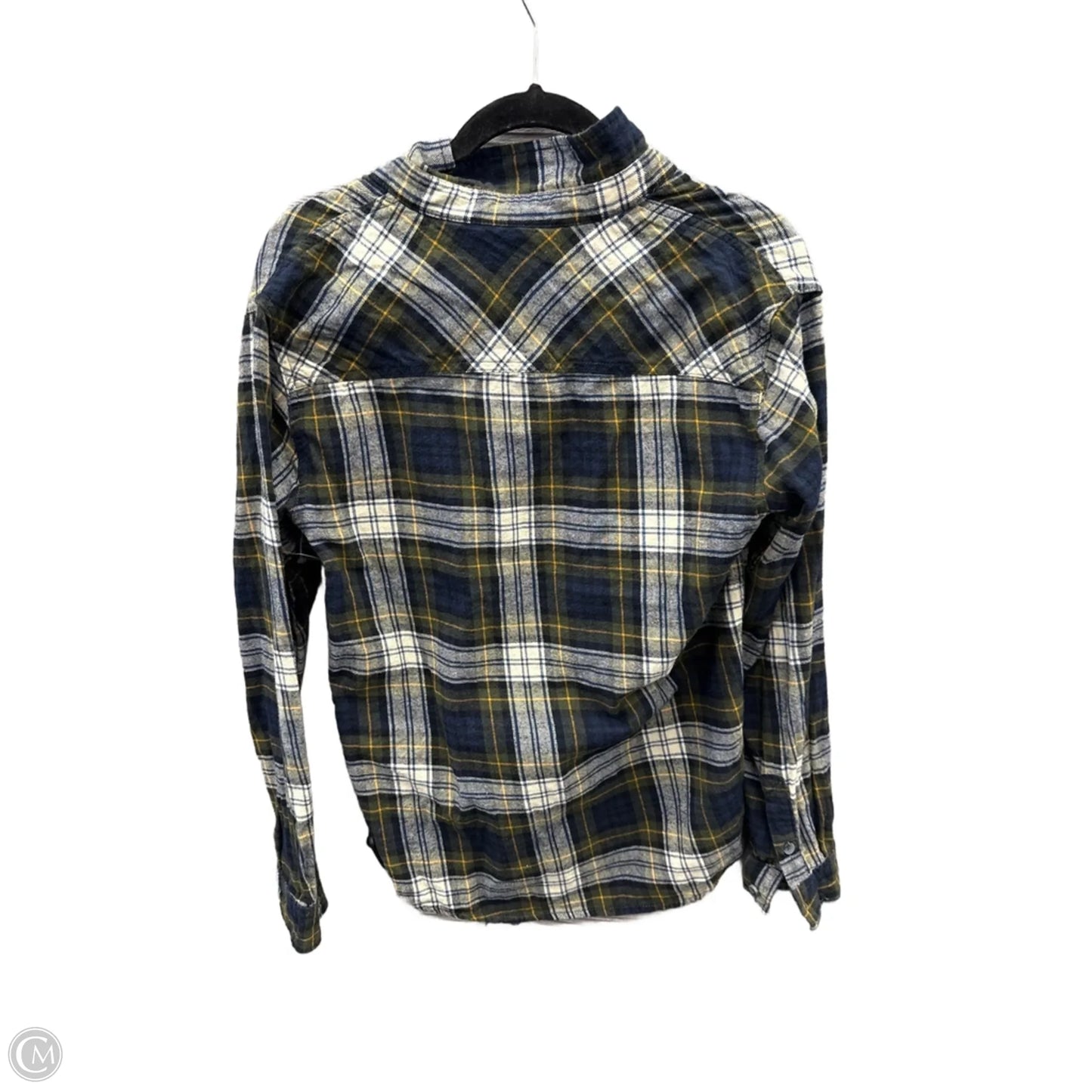 Top Long Sleeve By Clothes Mentor In Plaid Pattern, Size: S