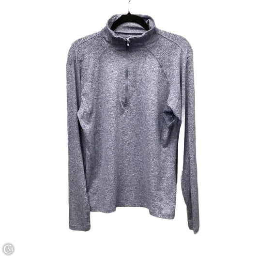 Athletic Top Long Sleeve Collar By Jockey In Blue, Size: Xl