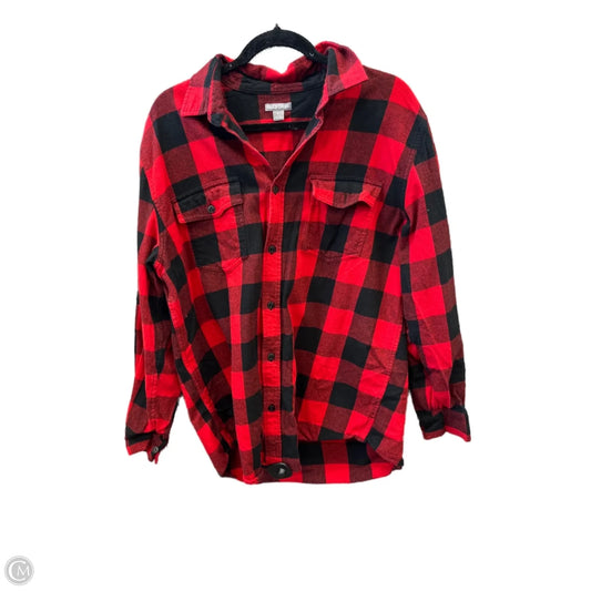 Top Long Sleeve By Falls Creek In Red, Size: L