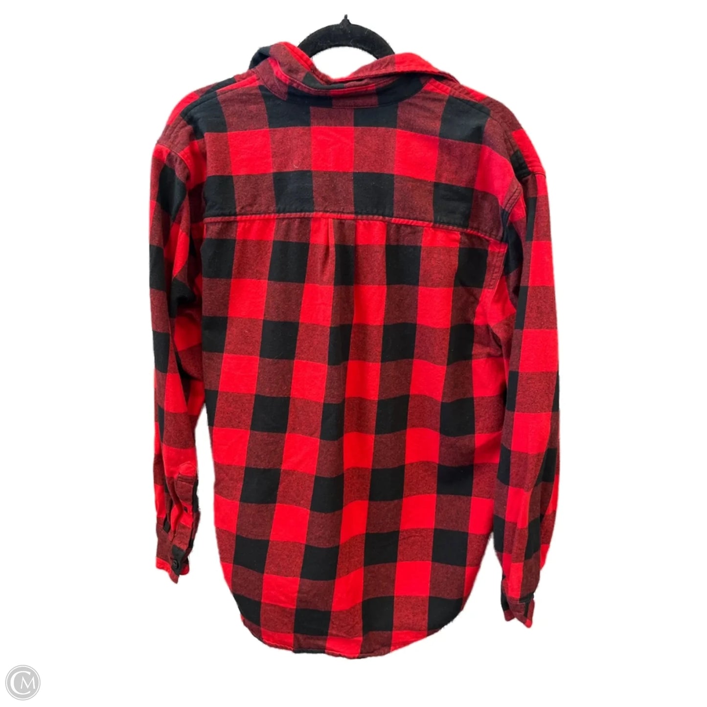 Top Long Sleeve By Falls Creek In Red, Size: L