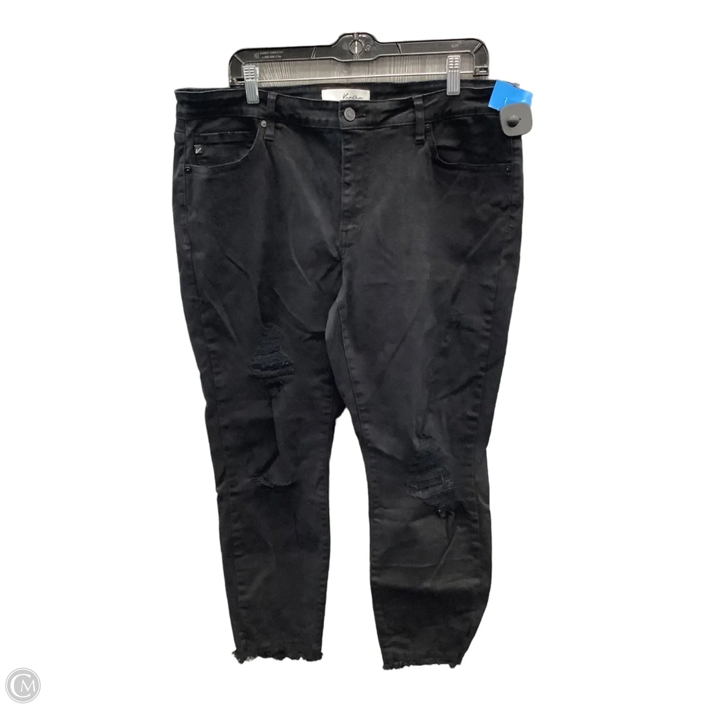 Jeans Skinny By Kancan In Black Denim, Size: 20