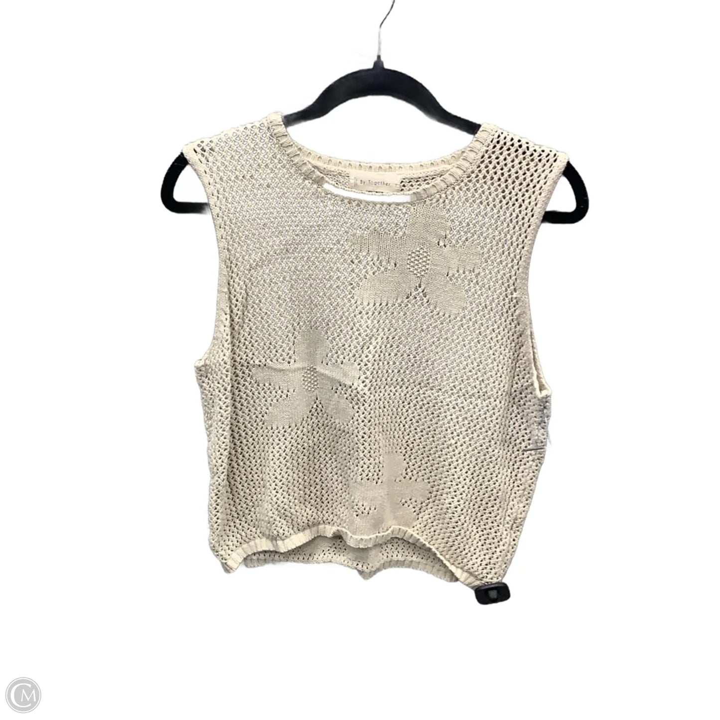 Vest Sweater By By Together In Cream, Size: S