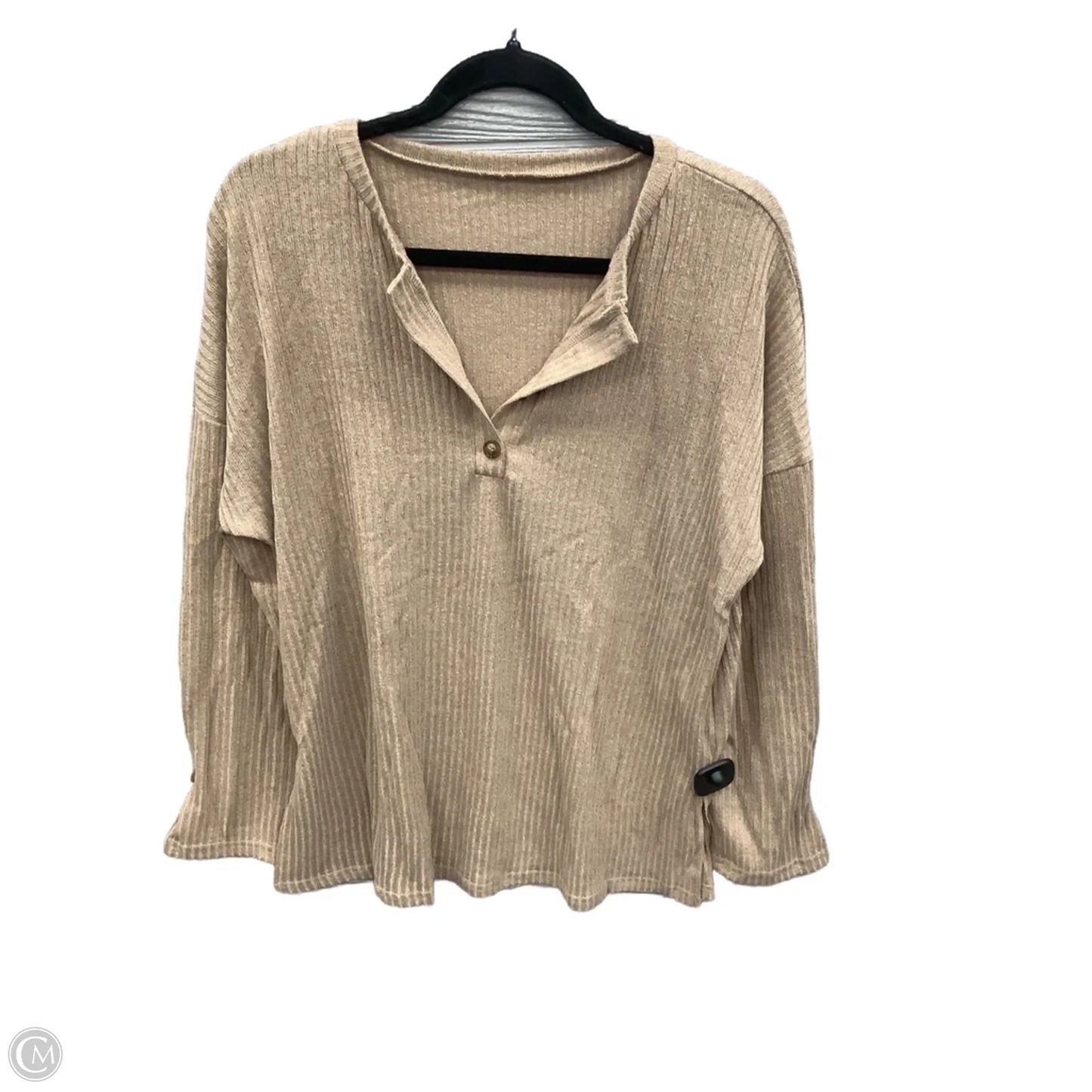 Top Long Sleeve By Shein In Brown, Size: Xl