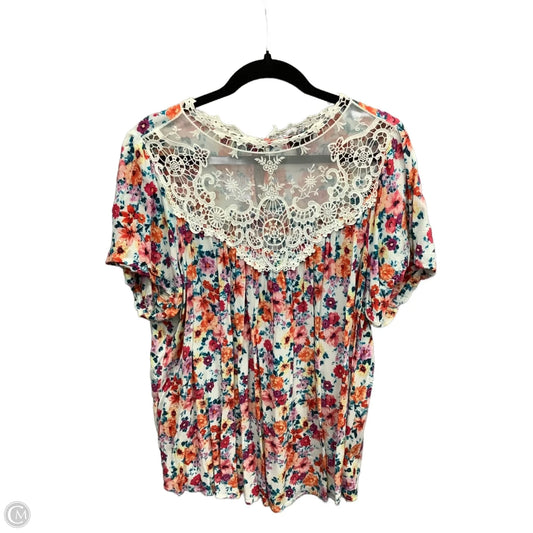 Top Short Sleeve By Torrid In Floral Print, Size: 2x