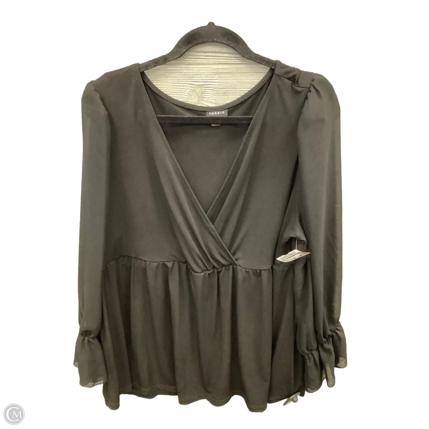 Top Long Sleeve By Torrid In Black, Size: 2x