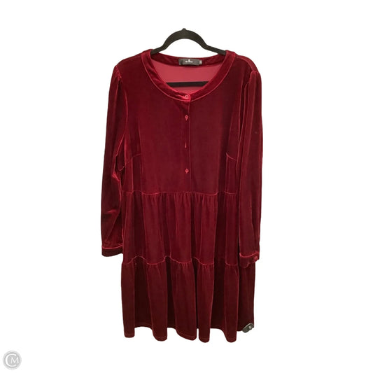 Dress Party Midi By Agnes Orinda In Red, Size: 2x