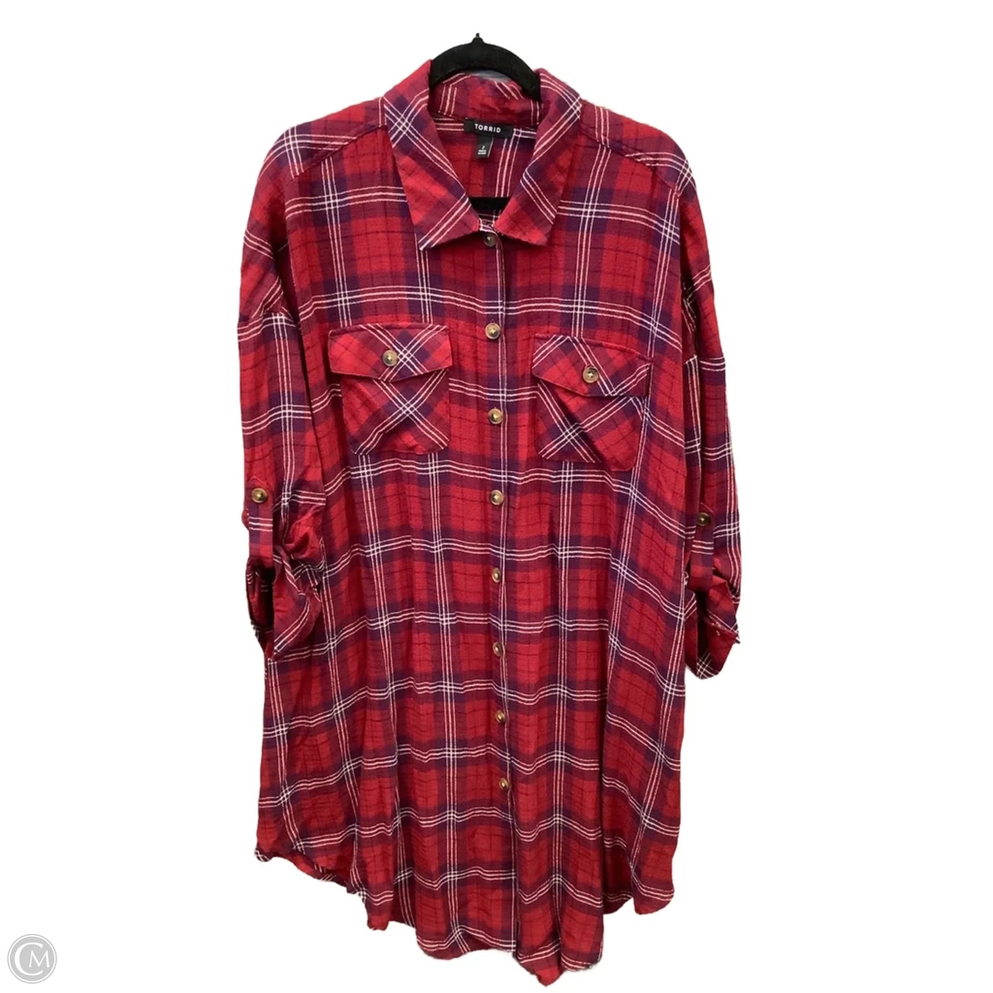 Top Long Sleeve By Torrid In Red, Size: 2x