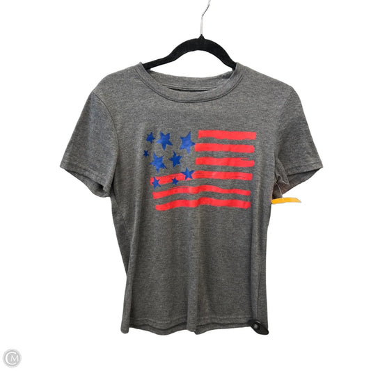 Top Short Sleeve By Shein In Grey, Size: Xs