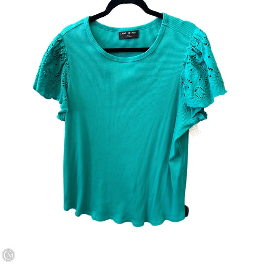 Top Short Sleeve By Lane Bryant In Green, Size: 3x