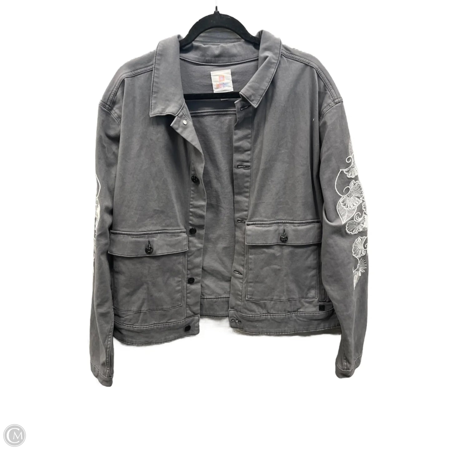 Jacket Shirt By Lularoe In Grey, Size: 3x