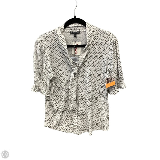 Top Short Sleeve By Adrianna Papell In White, Size: S