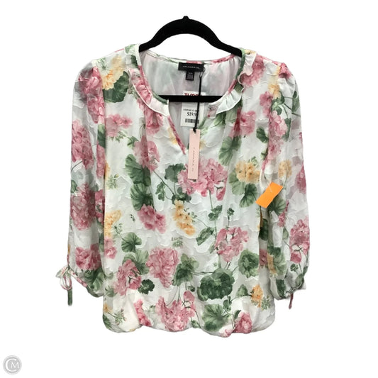 Blouse Long Sleeve By Tamara H In White, Size: M