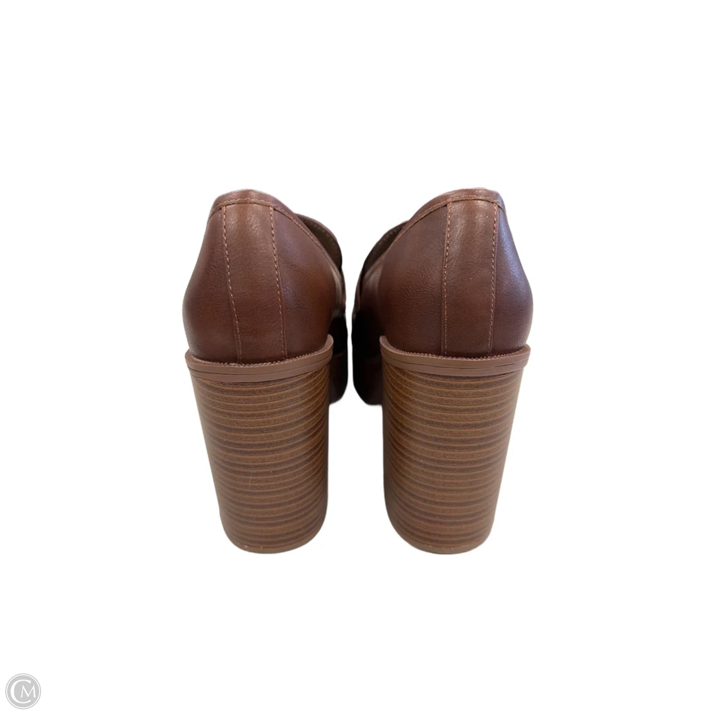 Shoes Heels Platform By Clothes Mentor In Brown, Size: 9