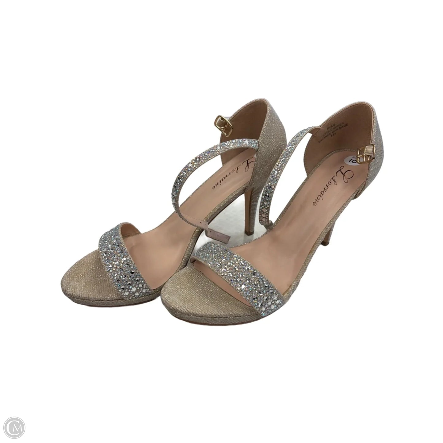 Shoes Heels Stiletto By Clothes Mentor In Gold, Size: 10