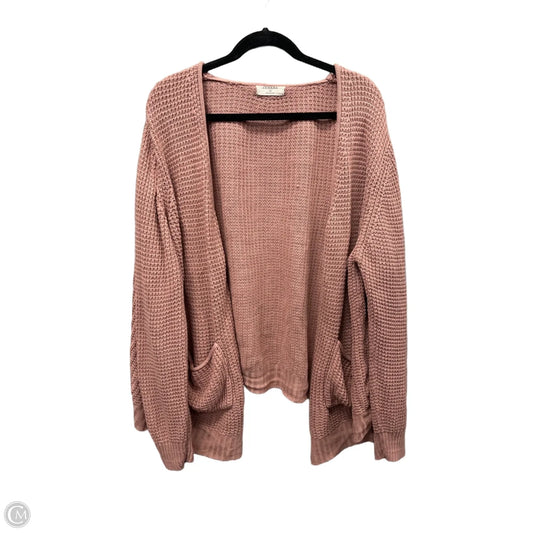 Cardigan By Zenana In Pink, Size: 1x