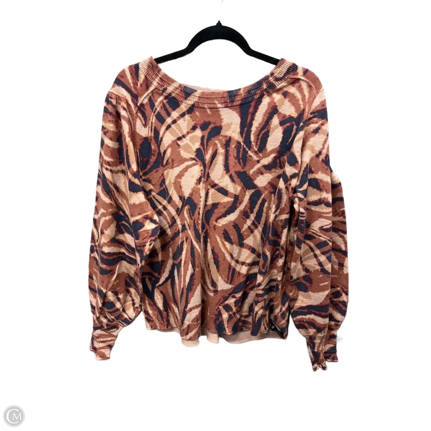 Top Long Sleeve By Democracy In Brown, Size: 3x