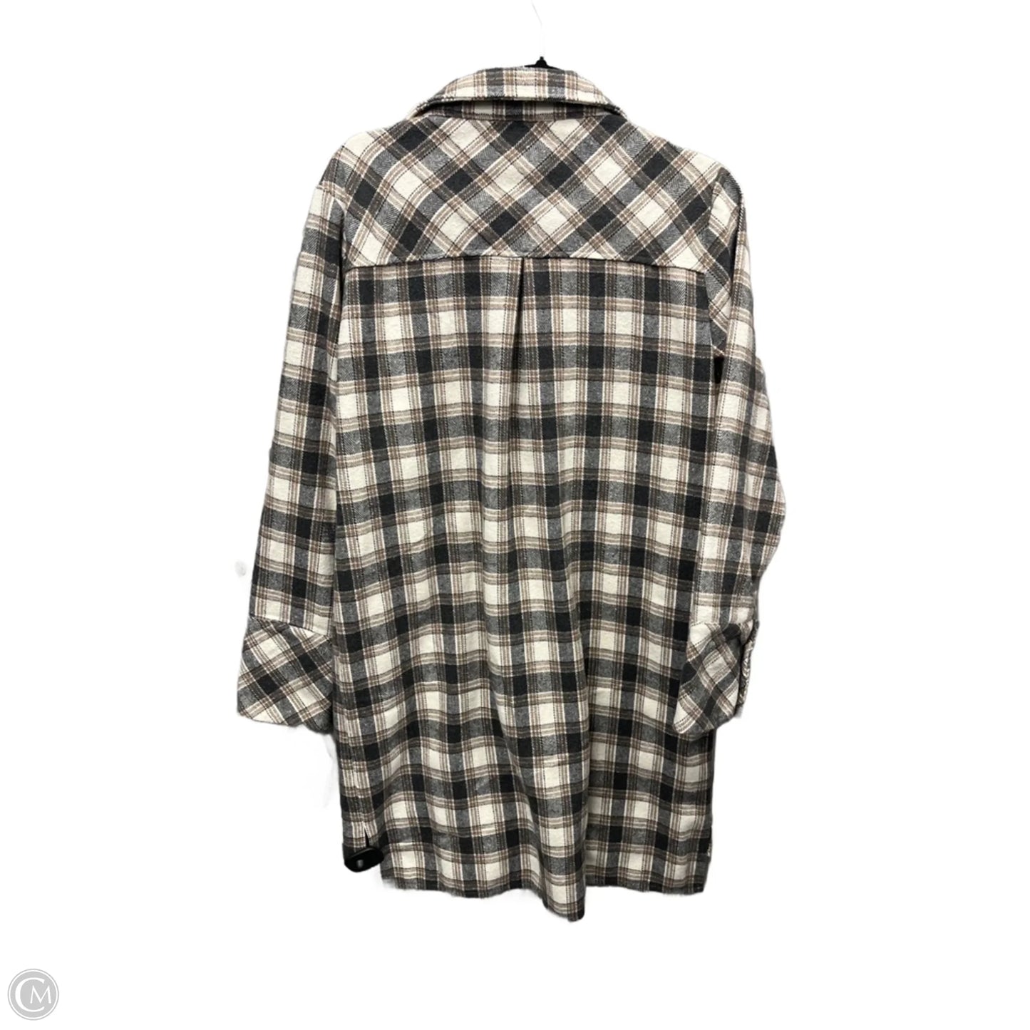 Jacket Shirt By Clothes Mentor In Plaid Pattern, Size: L
