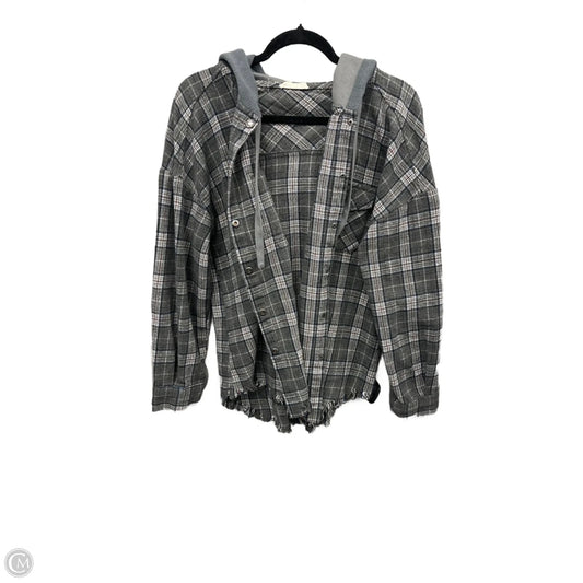 Top Long Sleeve By New In In Grey, Size: L