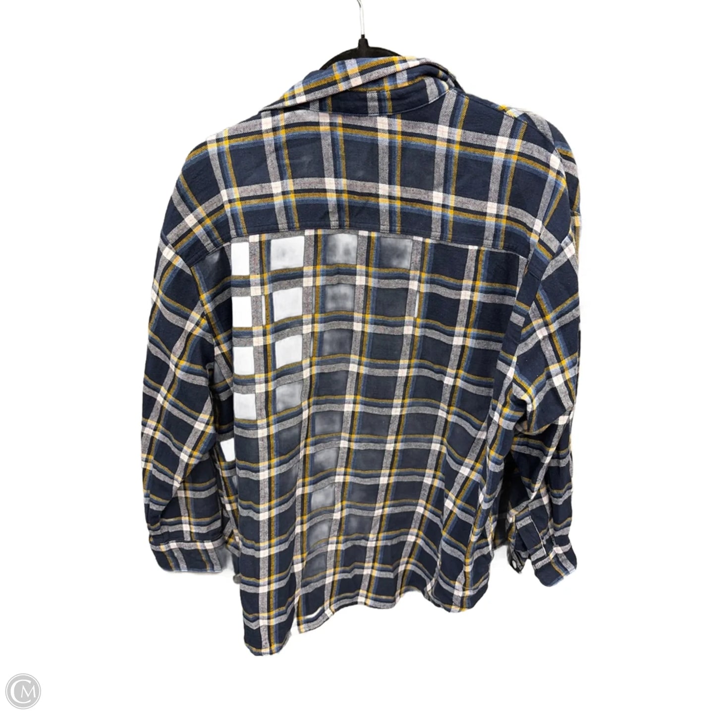 Top Long Sleeve By Old Navy In Plaid Pattern, Size: Xl