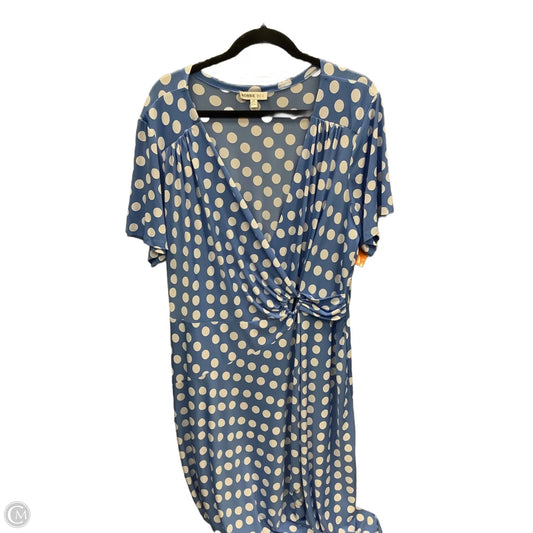 Dress Casual Midi By Robbie Bee In Blue, Size: 2x