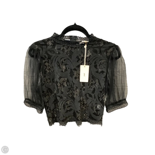 Top Short Sleeve By Peach In Black, Size: S