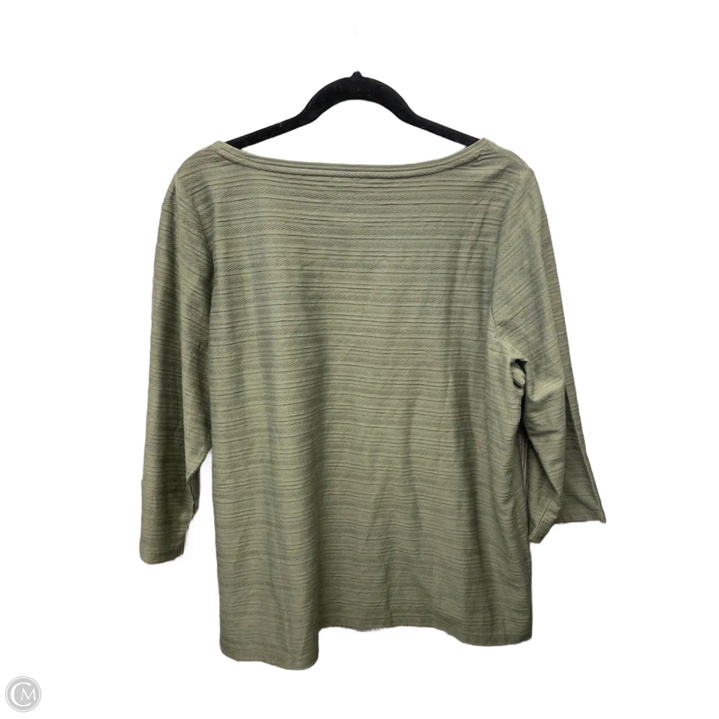 Top 3/4 Sleeve By Talbots In Green, Size: 2x