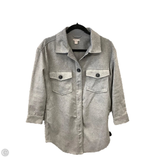 Coat Trench Coat By Falls Creek In Grey, Size: S