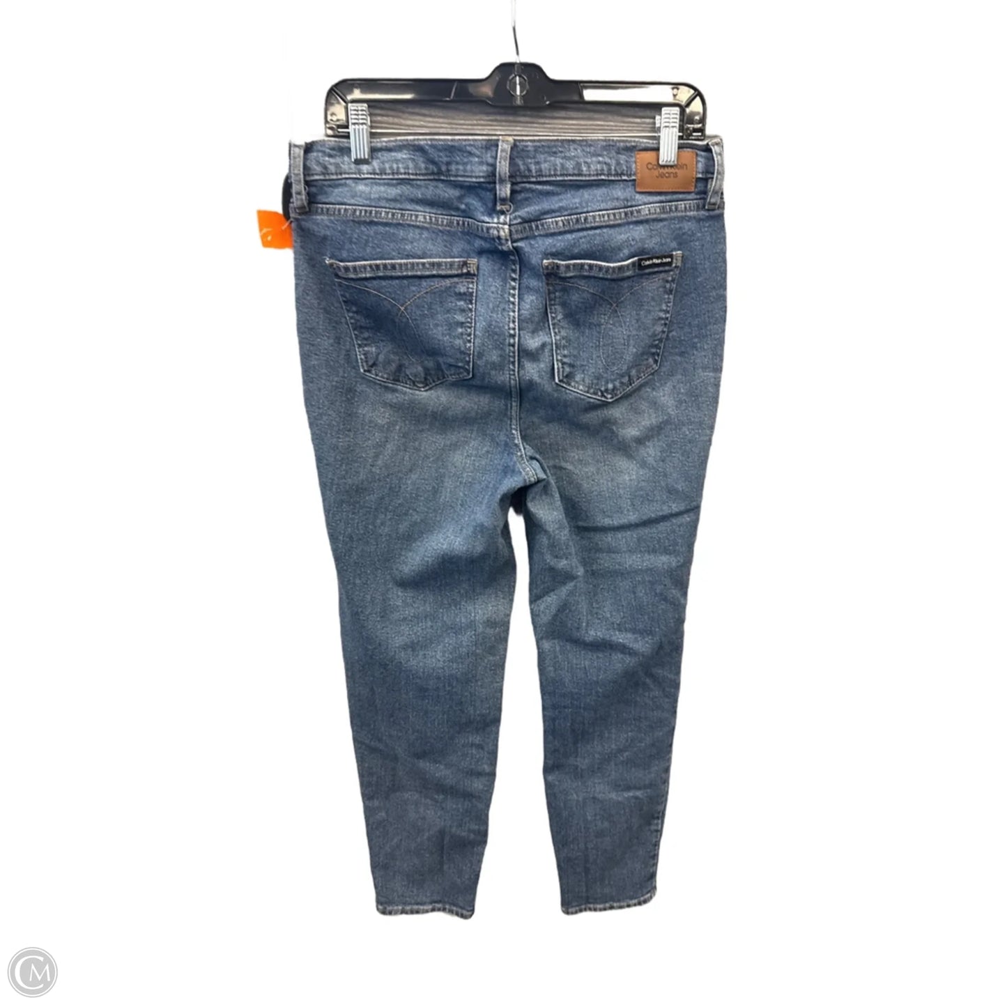 Jeans Skinny By Calvin Klein In Blue Denim, Size: 12