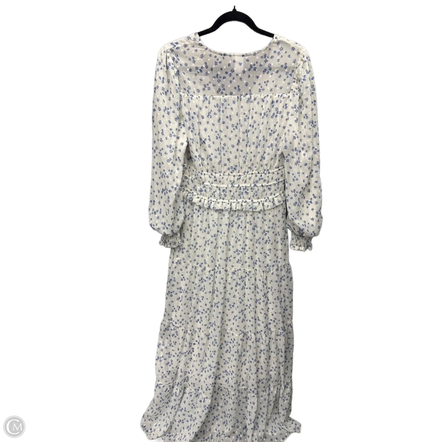 Dress Casual Maxi By Clothes Mentor In Blue & White, Size: L
